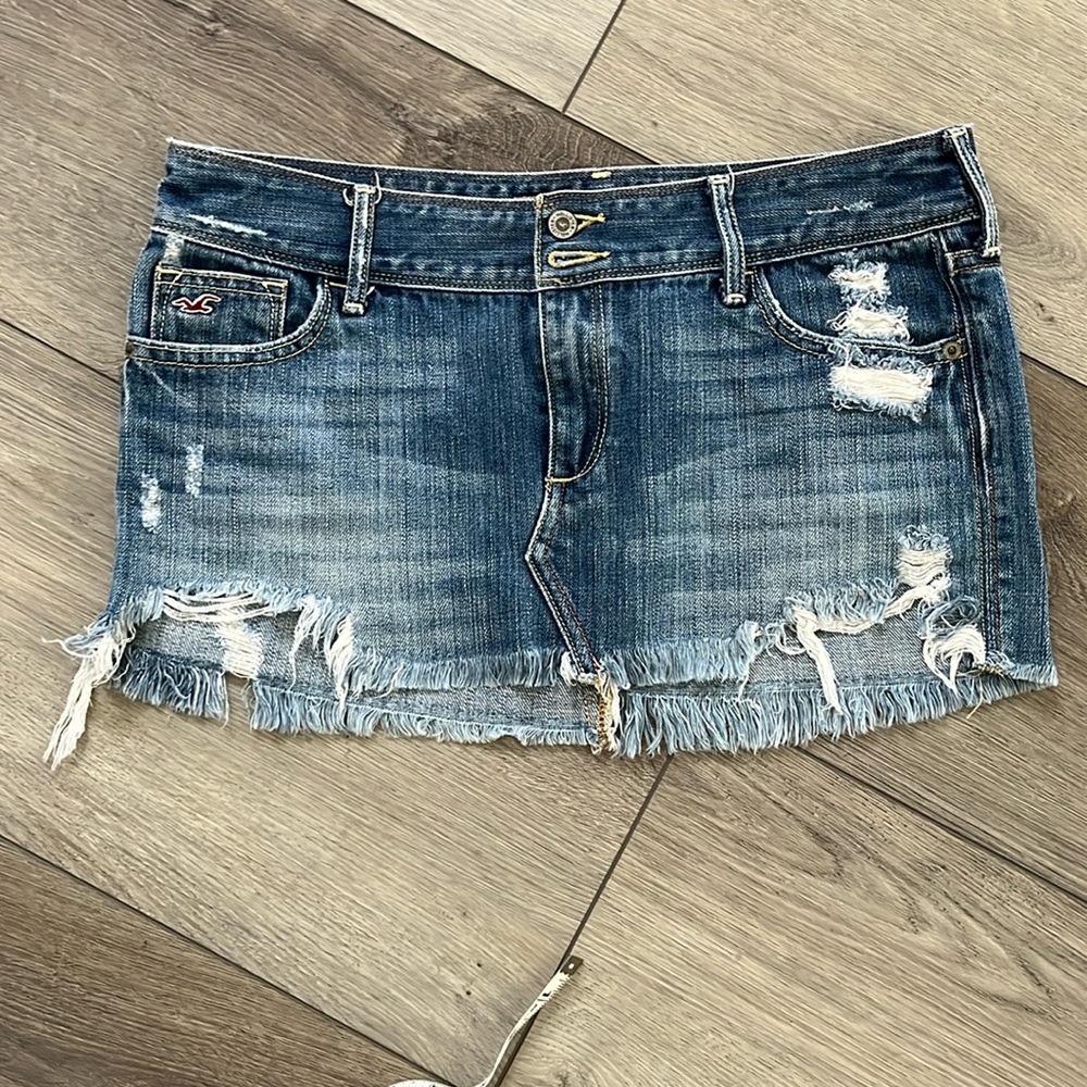Hollister Micro Mini Jean Skirt